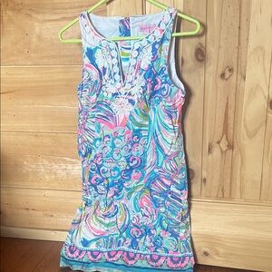 Lilly Pulitzer Colorful Dress with Cream Lace